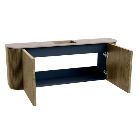 Mondiaz JOYA-DLUX Meuble de salle de bains 113,2cm - arrondis gauche et droite couleur Dusk - Vasque FAYE position Milieu 1 trou de robinet couleur Saba. SW1426112