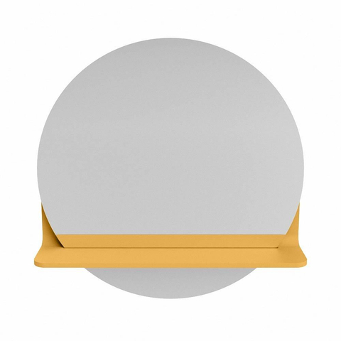 Mondiaz SPOT miroir – Ø 50 cm – avec tablette – Ocher (jaune) SW1235561