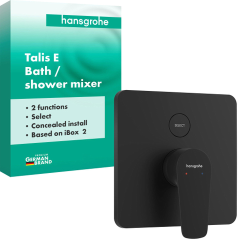 Hansgrohe Talis E inbouw badmengkraan iBox Universal 2 mat zwart SW1567333
