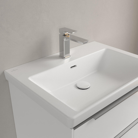 Villeroy & Boch Subway 3.0 lavabo - 65x47x16.5cm - 1 trou de robinet - stone white mat SW701565
