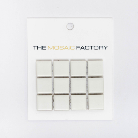 ÉCHANTILLON The Mosaic Factory Barcelona carreau de mosaïque 2.3x2.3x0.6cm carreau mural et de sol pour intérieur et extérieur carré porcelaine blanc mat SW861988