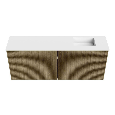 Mondiaz JOYA 100cm meuble de salle de bains - couleur Dusk - Vasque FAYE position Droite 1 trou de robinet couleur Talc. SW1421572