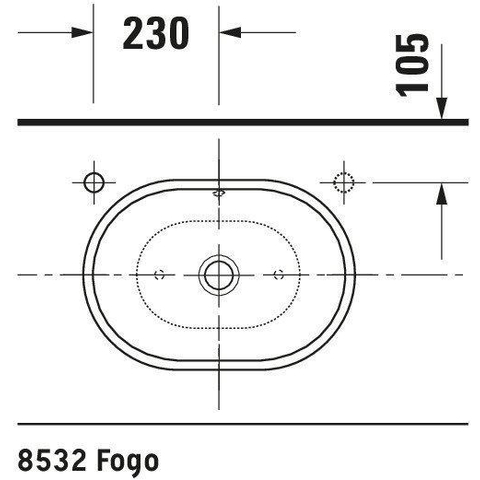 Duravit Foster Waskom - met overloop - zonder kraanplateau - 49.5x35cm - glans wit 0290466
