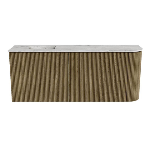 Mondiaz JOYA-DLUX 101.6cm toiletmeubel - ronding rechts kleur Dusk - Wastafel FAYE positie Links 1 kraangat kleur Glace. SW1423188