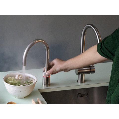 Quooker BE Nordic Round kokendwaterkraan - draaibare uitloop - PRO3 reservoir - Warm / kokend water - RVS SW795635