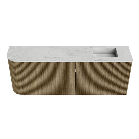 Mondiaz JOYA-DLUX 111.6cm toiletmeubel - ronding links kleur Dusk - Wastafel FAYE positie Rechts 1 kraangat kleur Opalo. SW1423366