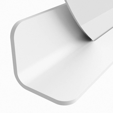 Mondiaz SPOT spiegel – Ø120 cm – met planchet – Talc (wit) SW1235472