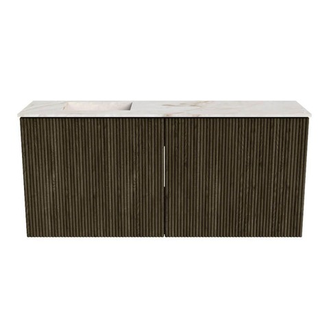 Mondiaz JOYA-DLUX 90cm toiletmeubel - kleur Shadow - Wastafel FAYE positie Links Zonder kraangat kleur Frappe. SW1422701