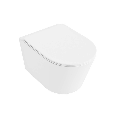 Mondiaz LAVIE hangtoilet – spoelrandloos – 36 x 53 cm – met softclose zitting – Talc (wit) SW1204554