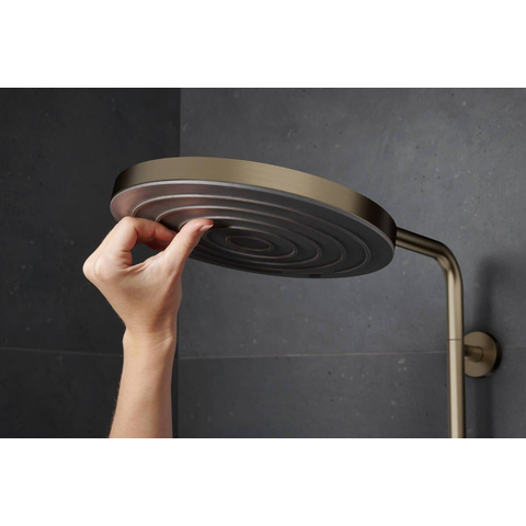 Hansgrohe Pulsify S Puro Thermostatische Regendoucheset - 26cm - ronde hoofddouche - staaf - handdouche - thermostaat - geborsteld brons SW1151847