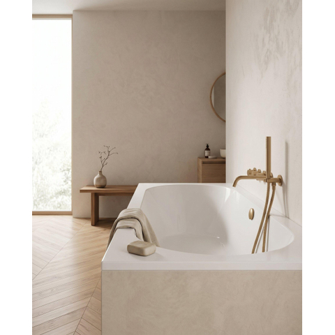 Zeza Oval Ligbad - 170x70cm - acryl - duo - glans wit SW1015082