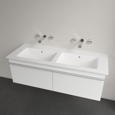 Villeroy & Boch Venticello lavabo - 130x50x17cm - sans trou de robinet - stone white mat SW209621