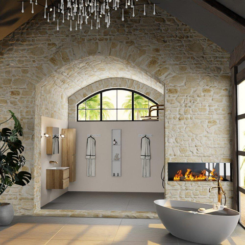 Mondiaz Aivy badmeubelset - 60x45x50cm - 0 kraangaten - 1 wasbak talc Solid surface - Midden - 2 lades - Met spiegelkast - Melamine Chai SW892361