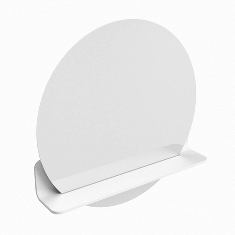 Mondiaz SPOT spiegel – Ø60 cm – met planchet – Talc (wit) SW1235466
