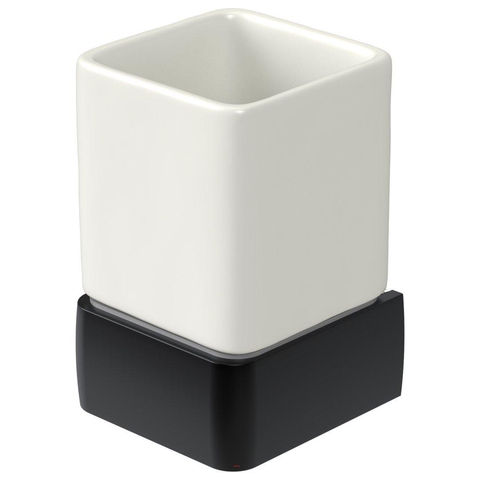 Haceka Aline Porte-verre aluminium Noir Mat SW653993