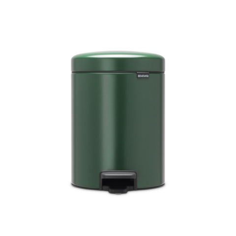 Prullenbak met vlamdover Flame Guard met metalen binnenemmer, 30 liter, RWTÜV certificaat - Brilliant Steel - Brabantia