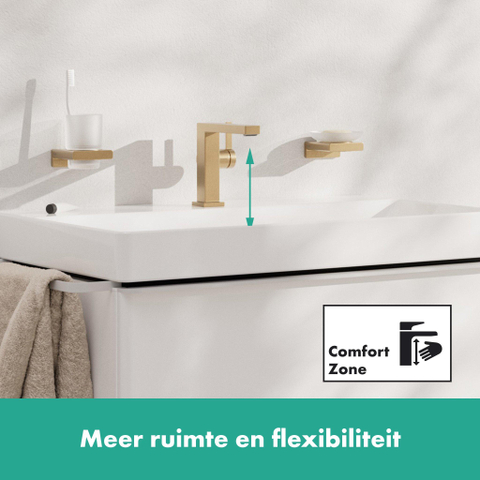 Hansgrohe Tecturis E Eengreeps wastafelkraan - 110 Fine - coolstart - met PopUp - trekwaste - geborsteld brons SW918460