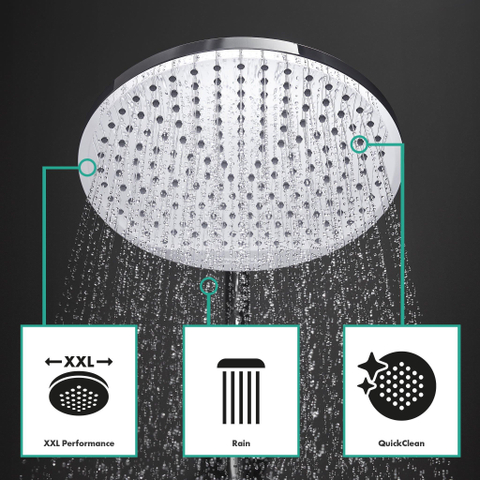 Hansgrohe Crometta s 240 - 1jet - showerpipe - met bad - thermostaat - hoogglans chroom SW73211