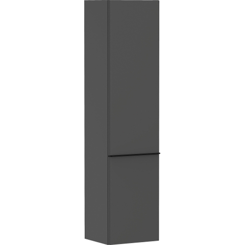 Hansgrohe Xelu Q Armoire haute - 165x40x35cm - 2 portes - poignée noir mat - fermeture amortie - charnière à droite - diamond matt grey SW995291