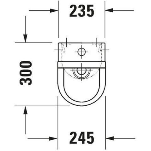 Duravit Starck 3 Urinoir - met sproeikop - met boveninlaat - met sifon - met bevestiging - rimless - wit 0290479