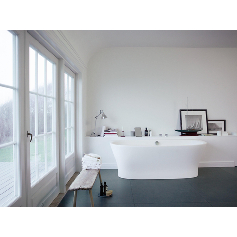 Duravit Cape cod Kunststof bad acryl - back-to-wall - 190x90x64cm - met aangevormd paneel - glans wit 0300898