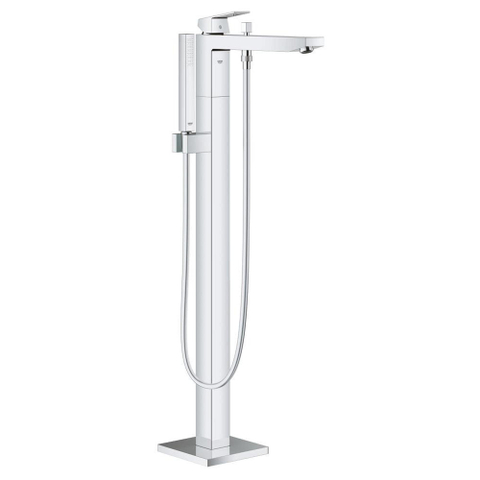Grohe Eurocube Freestander Badkraan - met omstel - met douchehouder - met handdouche - met doucheslang 125cm - chroom SW108050