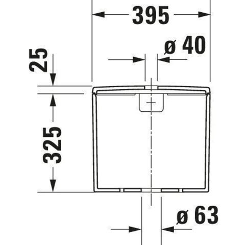 Duravit ME by Starck réservoir de chasse pour cuvette à réservoir apparent + mécanisme avec arrivée d'eau par le bas à gauche 6L double touche avec WonderGliss blanc SW84193