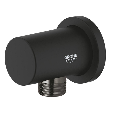 Grohe Rainshower Wandaansluitbocht - 1/2 - rond - phantom black (zwart) SW901516