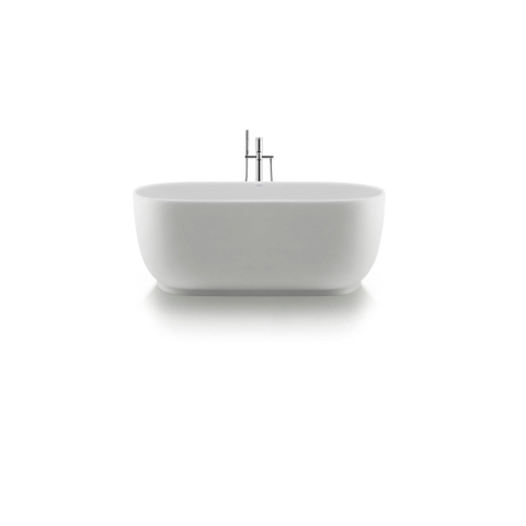 Duravit Luv Vrijstaand bad - 1800x850mm - met mantel - inclusief af- en overloopgarnituur - mat wit SW228003