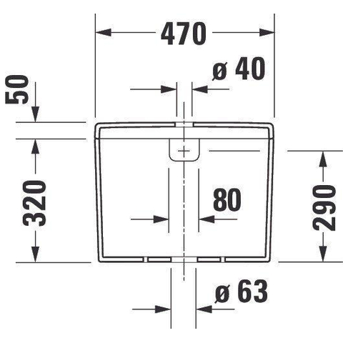 Duravit Starck 3 Reservoir - 470x370x200mm - dualflush inc/binnenw - wit 0290476