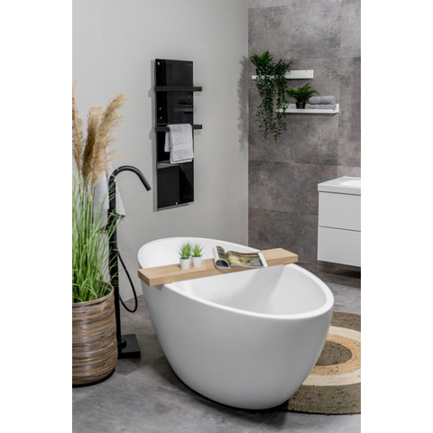 Eurom sani 800 comfort chauffage salle de bain 115x55cm wifi 800watt verre noir SW656485