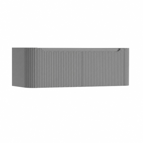H&R Badmeubelen Juice Wastafelonderkast - 120x45x40cm - afgeronde hoeken - 3D-front - 2 lades - geïntegreerde greep - stone grey mat SW1259271