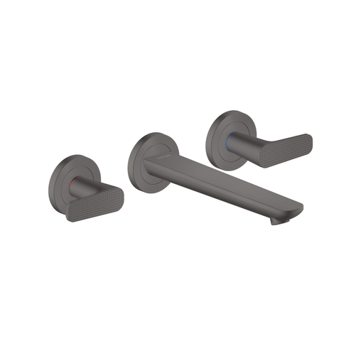 AXOR Citterio C afbouwdeel wastafelkraan - cubic cut - 3-gats - geborsteld zwart SW1152132