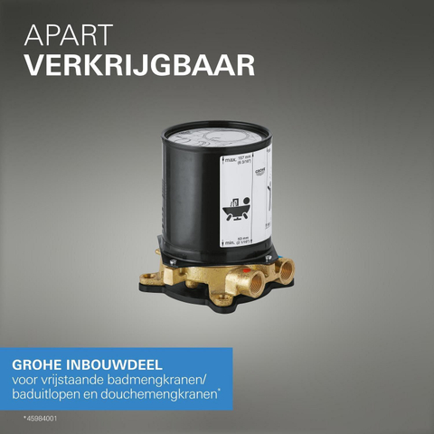 Grohe Essence New Afbouwdeel vrijstaande badkraan - omstel - draaibare uitloop 27.7cm - handdouche - doucheslang - brushed cool sunrise (goud) SW98813