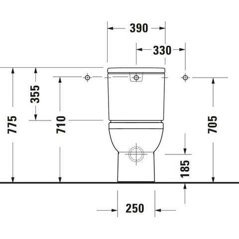 Duravit No.1 WC au sol 65.5x36.5x42cm Blanc haute brillance SW723802