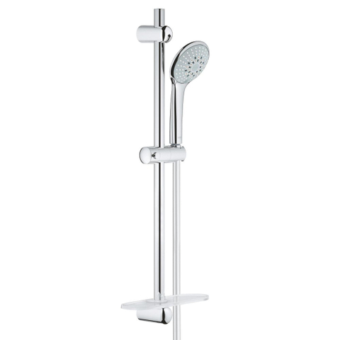 Grohe Euphoria 110 Champagne Glijstangset - 60cm - ronde handdouche - 3 straalsoorten - gladde doucheslang - met zeepschaal - chroom 0441971