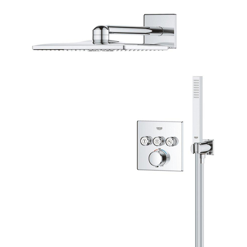 Grohe QuickFix Precision SmartControl Inbouw Douchesysteem - Vitalio SmartActive 310 Cube hoofddouche - chroom SW1120189