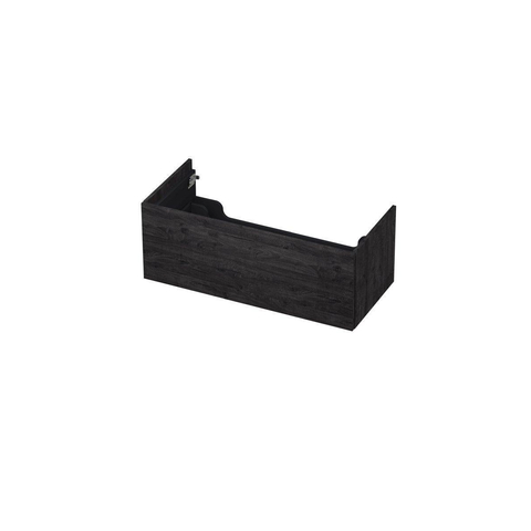 INK Wastafelonderkast - 100x45x37.6cm - 1 lade - push to open - met recht opdekfront - MFC - Houtskool eiken SW439242