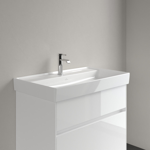 Villeroy & Boch Collaro meubelwastafel - 80x47cm - zonder overloop - 1 kraangat - White Alpine (glans wit) SW358327