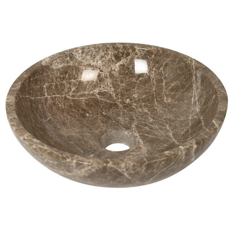 Plieger Round waskom - 38x38x13.6cm - marmer bruin SW536473