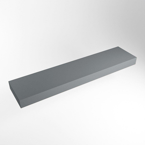 Mondiaz TOP 23 Plan sous vasque - 180x23.5x12cm - suspendu - solid surface - Plata SW1023199