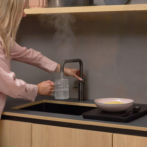 Quooker Fusion Square kokendwaterkraan - draaibare uitloop - Combi+ reservoir - Warm / kokend water - Gun metal SW968357