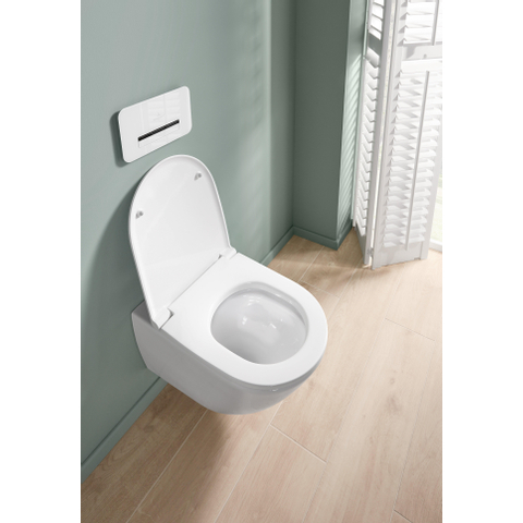 Villeroy & Boch universo twistflush Universo Wandcloset Pack - 56cm twistflush diepsoel zitting - White Alpine (glans wit) SW762339