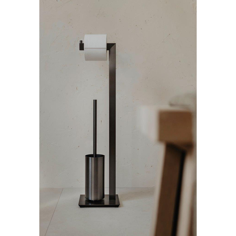Zack LINEA Toiletbutler - 73x15x18cm - vrijstaand - grafiet SW1416160