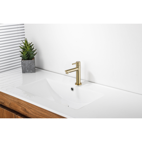 Fortifura Calvi Fonteinkraan - 15.4cm - opbouw - 1gats - PVD - geborsteld messing (goud) OUTLETSTORE STORE44970