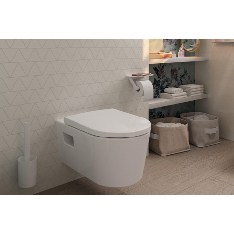 Hansgrohe EluPura Original S Wandcloset - 54x36cm - spoelrandloos - AquaChannel Flush - softclose en quickrelease - keramiek - wit SW1164958