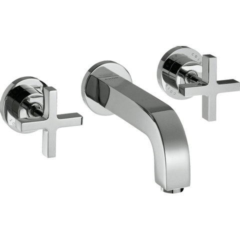 AXOR Citterio jeu de finition couleur pour robinet mural avec poignée en croix sans rosace 22 cm chrome 0467298