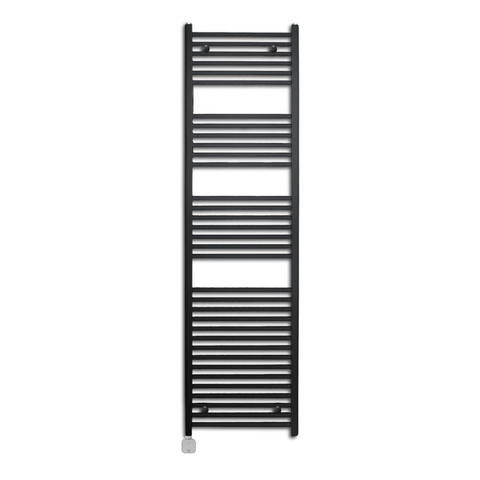 Sanicare Lumara Elektrische Radiator - 170x50cm - 1026W - zilvere thermostaat - linksonder - wifi - aluminium - mat zwart SW1581505