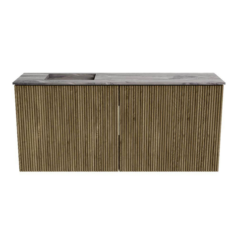 Mondiaz JOYA-DLUX 90cm toiletmeubel - kleur Dusk - Wastafel FAYE positie Links 1 kraangat kleur Sombra. SW1426140