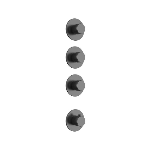 Uniforma inbouw regendoucheset – thermostatisch – Ø32 cm hoofddouche met waterval – handdouche met houder – gunmetal SW1578140